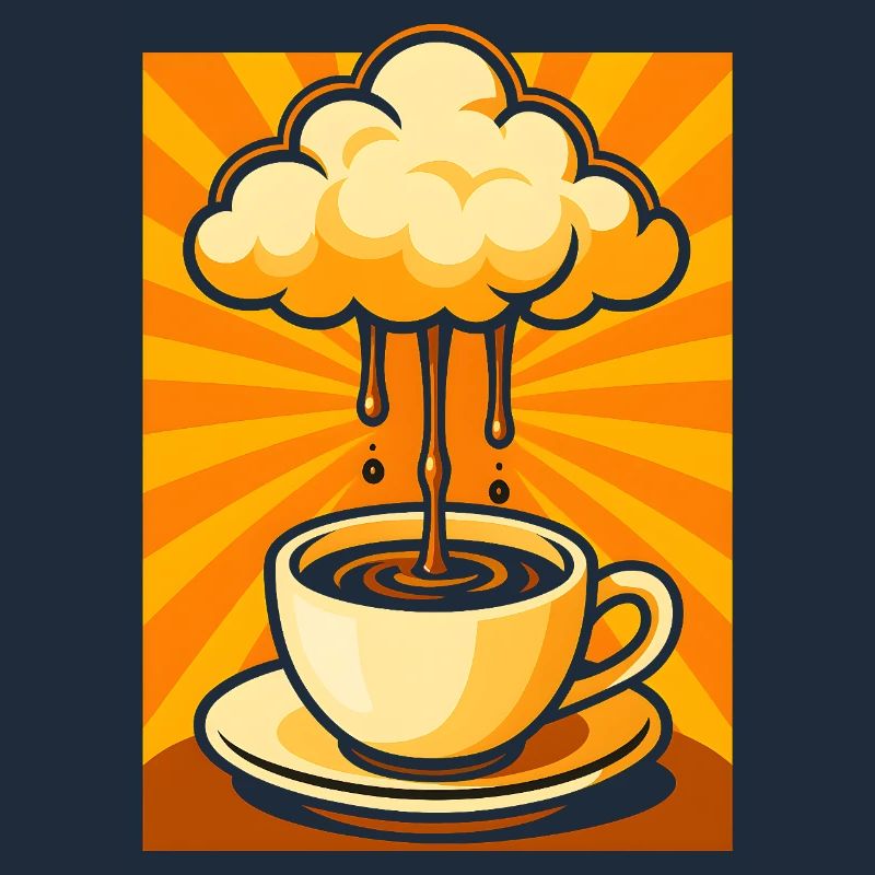 Surreal Cloud Coffee Burst