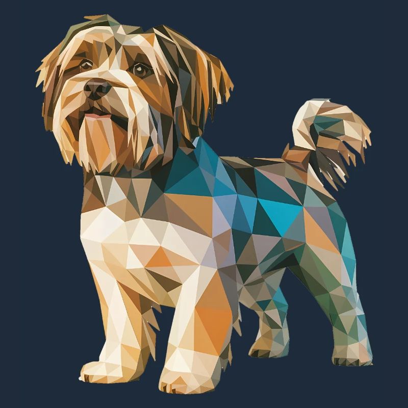 Shih Tzu - Cool Low Poly Logo