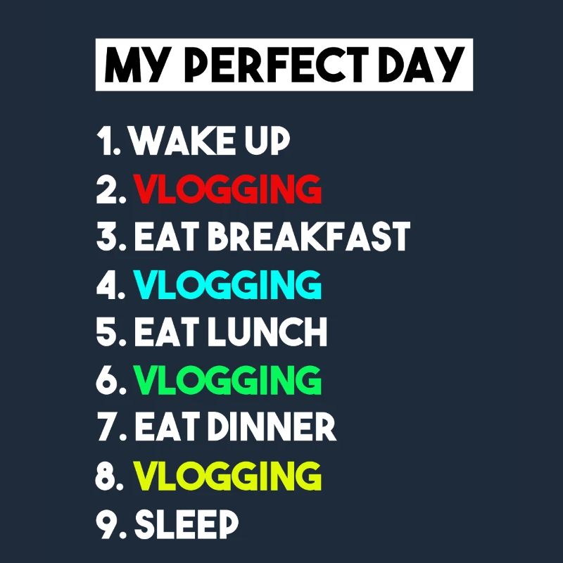 My Perfect Day Vlogging Schedule Creator Art