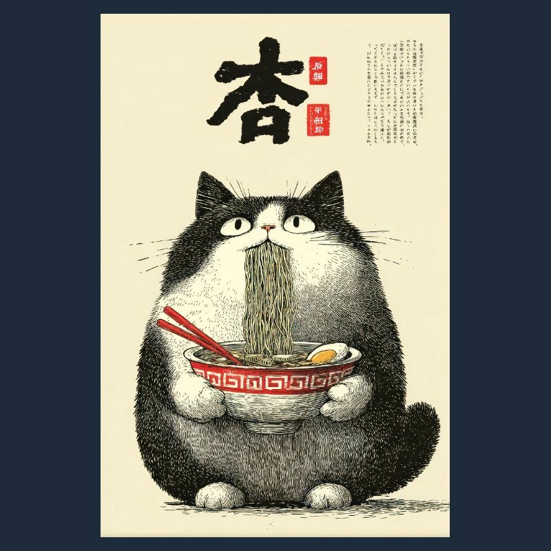 Nudelkatze Ukiyo-e Bowl