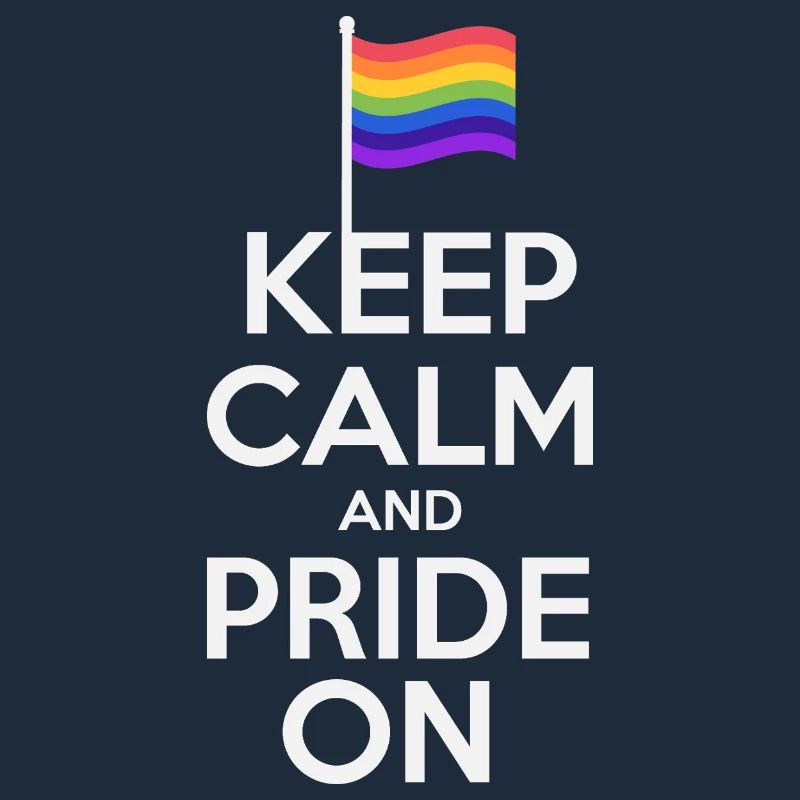 Keep Calm Pride On Rainbow Flag Design