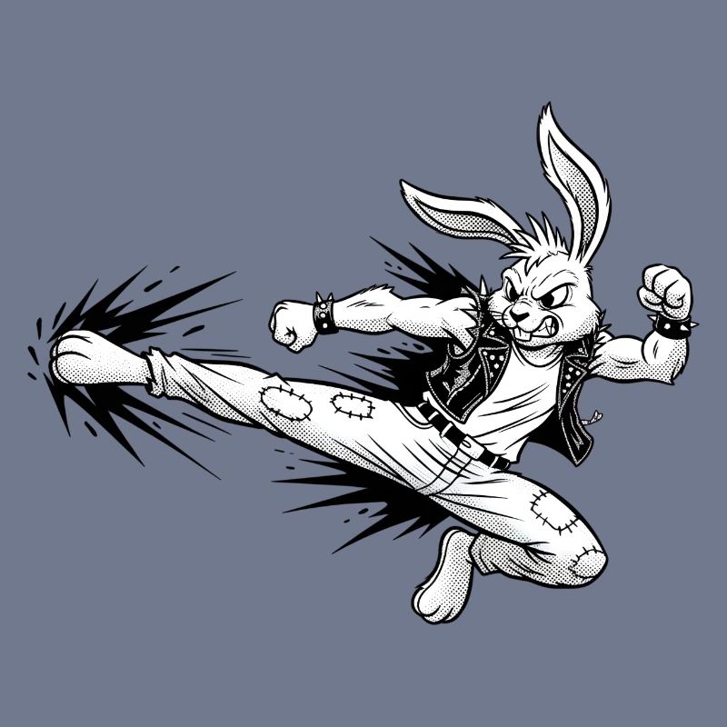 Heavy Metal Easter Bunny Rocker Easter Hardcore Bunny