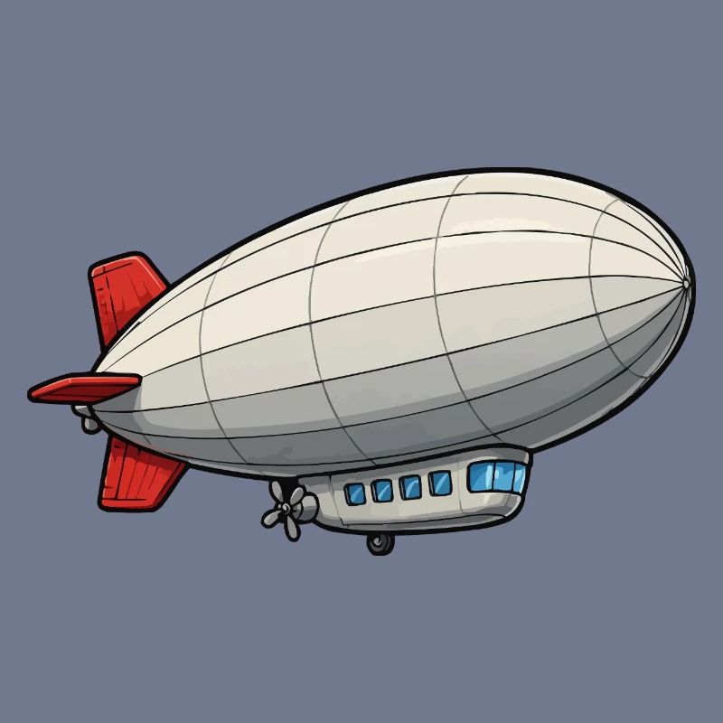 Zeppelin de dessins animés de dirigeables