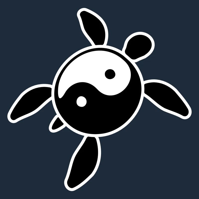 Turtles Shell Yin Yang Symbol Balance