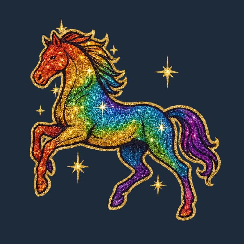 Regenbogen Pferd | Einhorn Glitzertraum