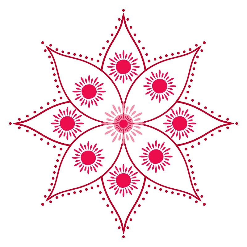 Mandala Rosette Intense Pink