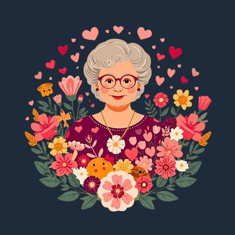 Blumen-Großmutter