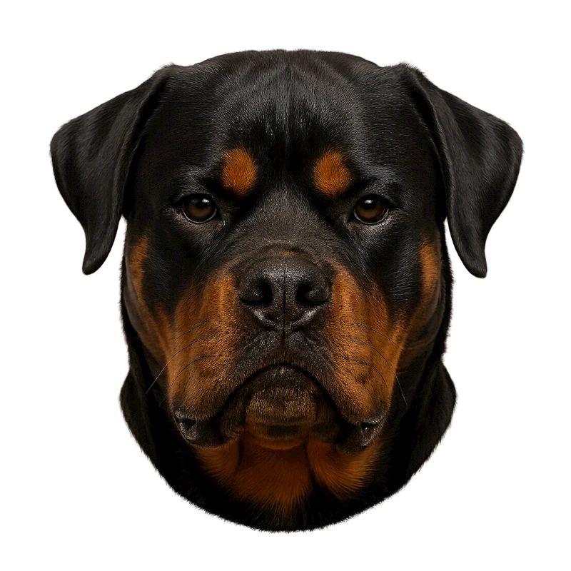 Rottweiler Face Portrait