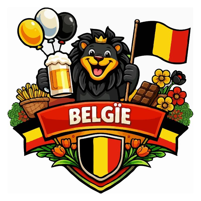 Belgium cheerful logo