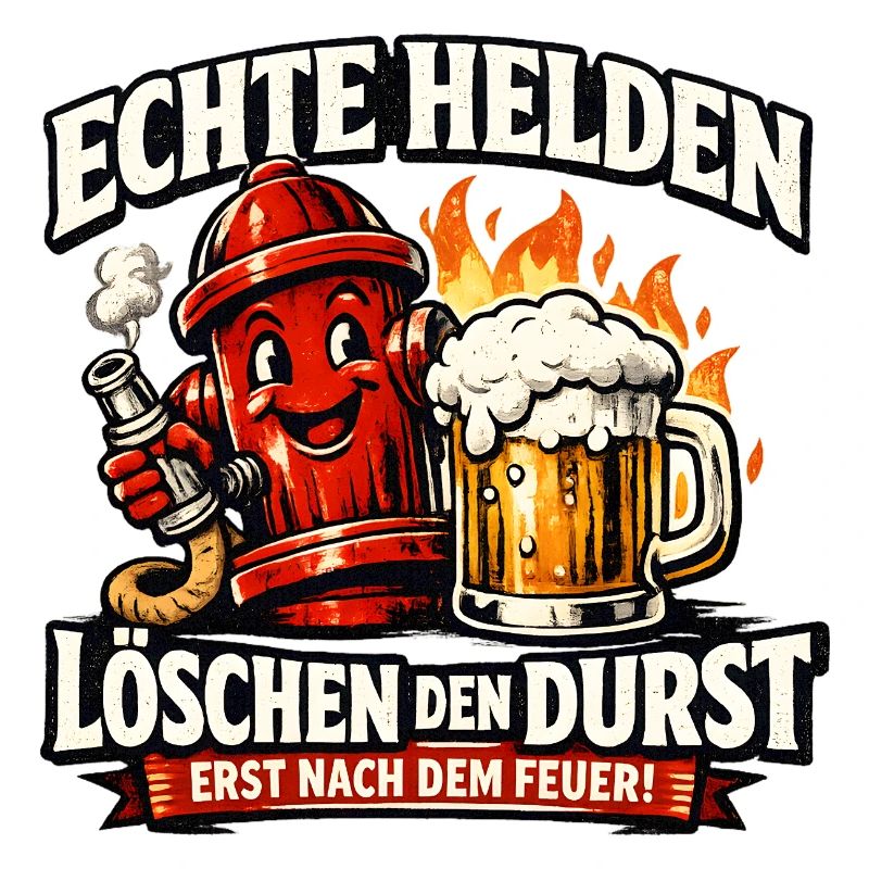 Echte Helden löschen den Durst