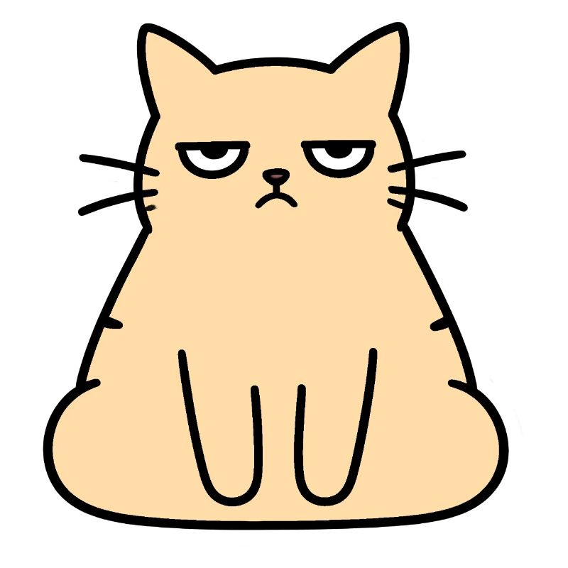 Grumpy Lounge-Katze