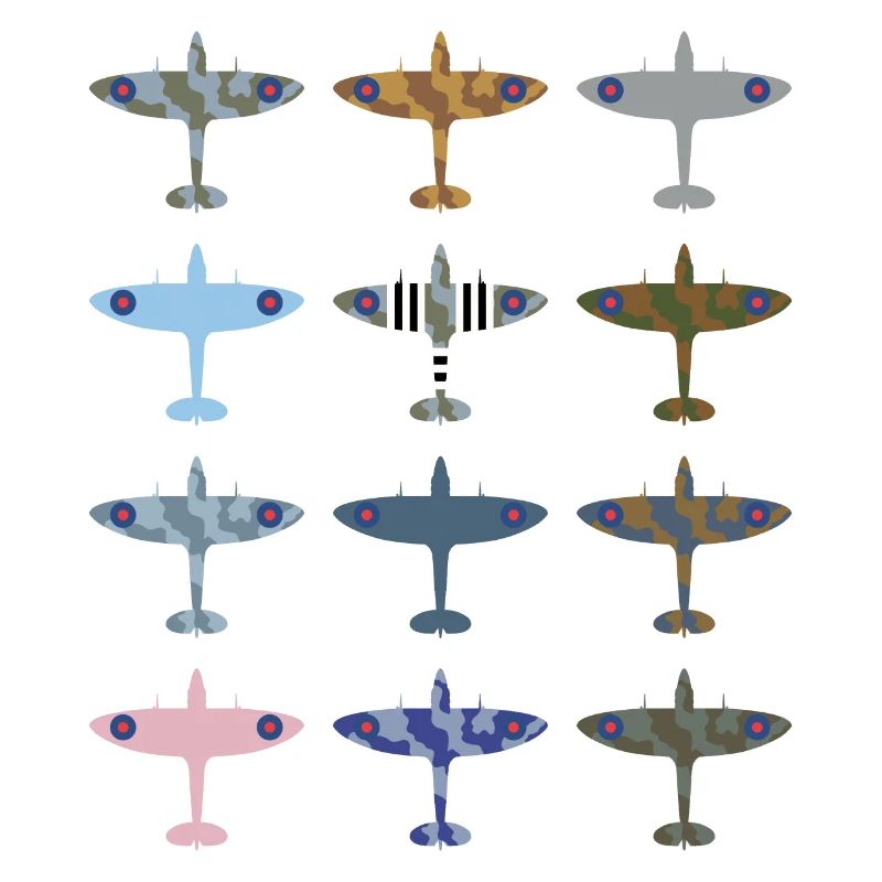 Spitfire fighter plane / camouflage pattern