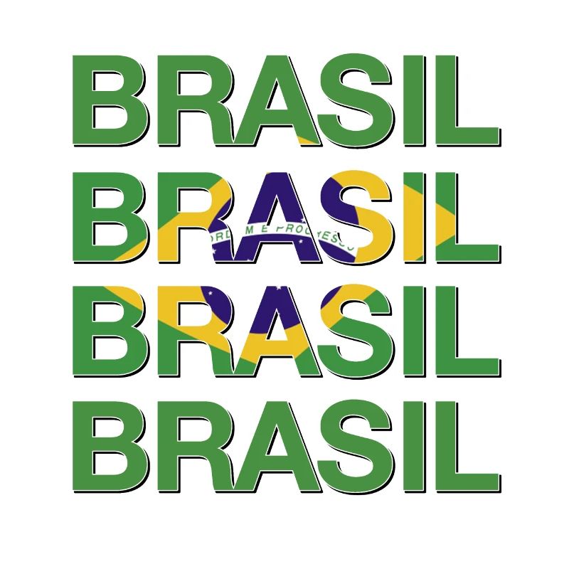 BRASIL Multiple Logo Green Yellow Blue