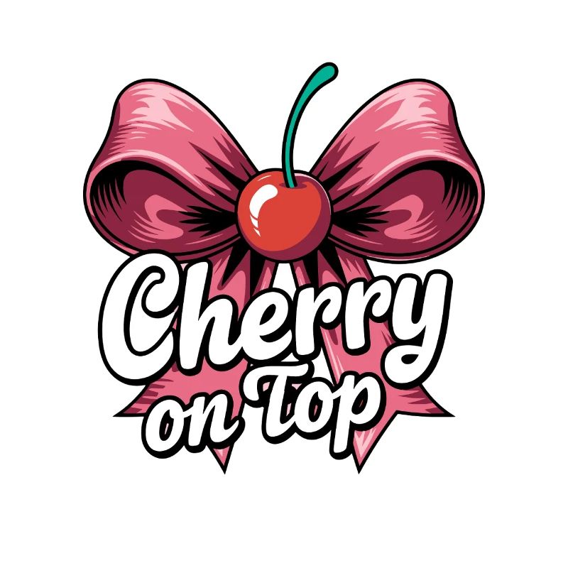 Cherry On Top Bow Illustration