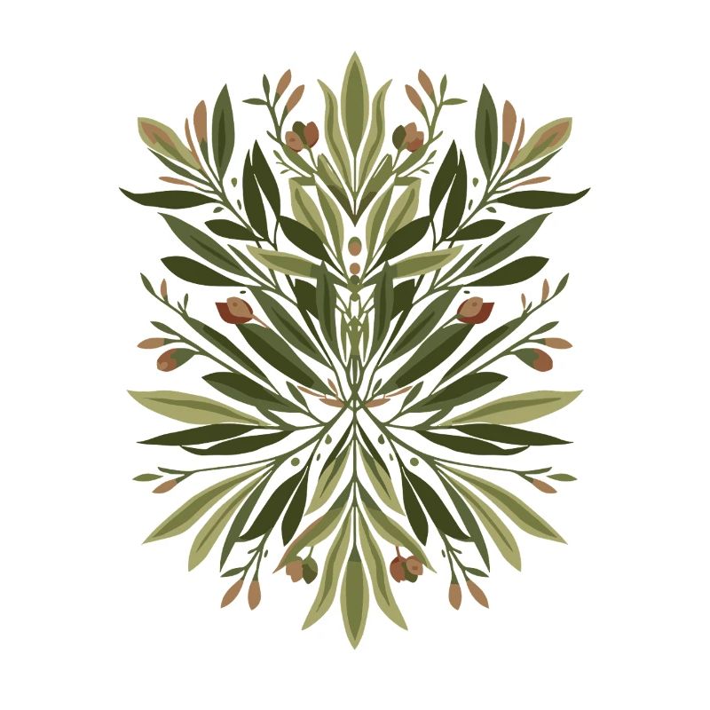 Feuilles Mandala Vert