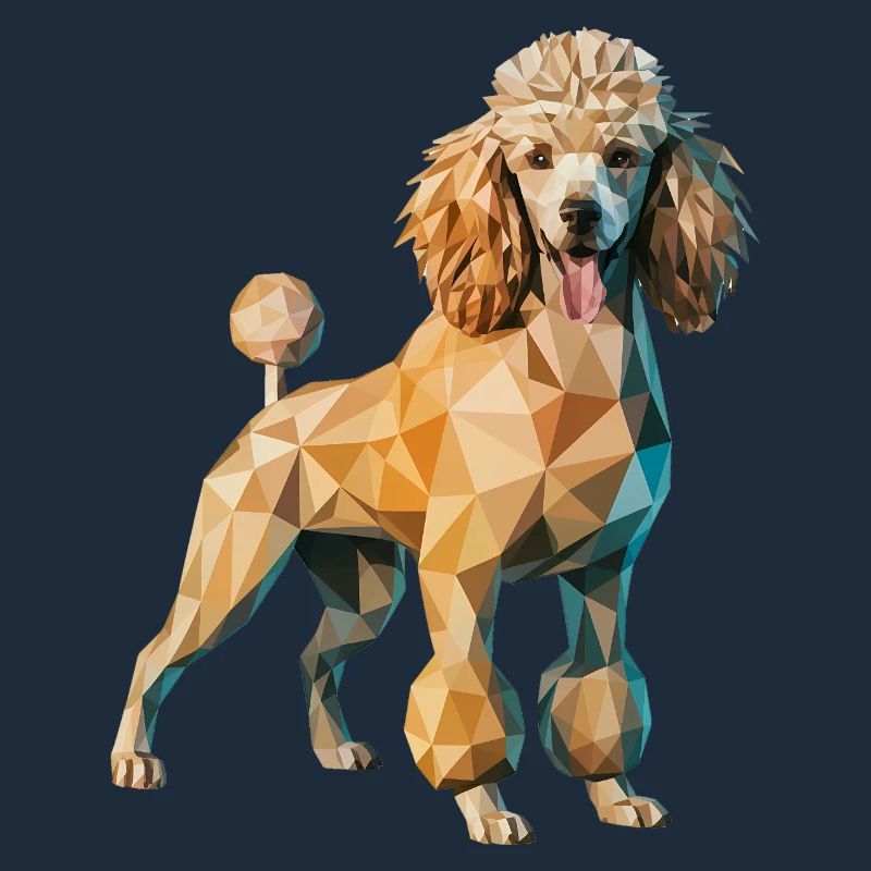 Caniche - Logo Low Poly cool