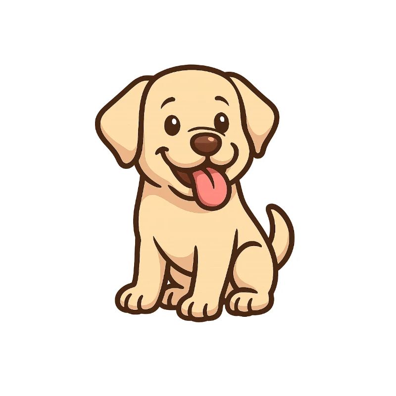 Chiot animé mignon