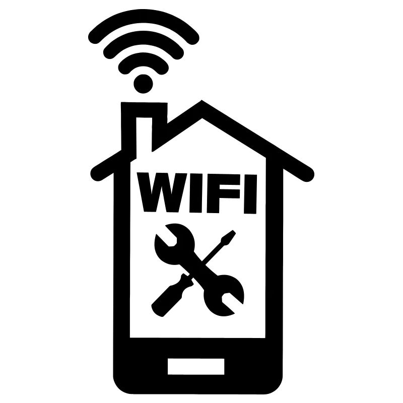 Smartphone home logo Home WIFI with tools
