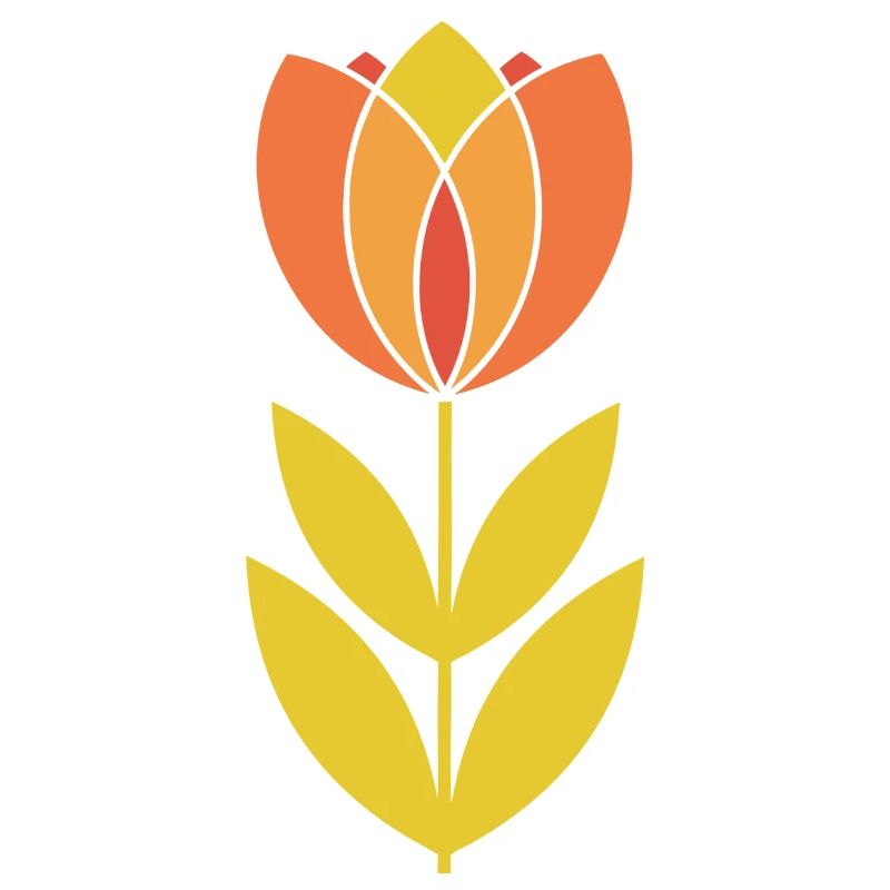 Fleur de tulipe du milieu du siècle