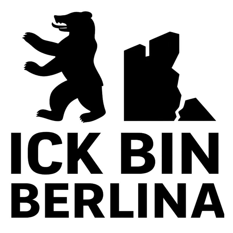 Ick bin Berlina | Berliner Bär & Mauer Spruch