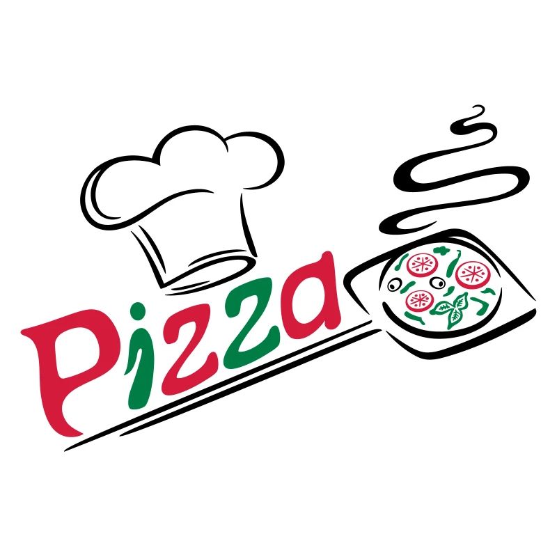 Pizza Bäcker mit Kochmütze, chef hat