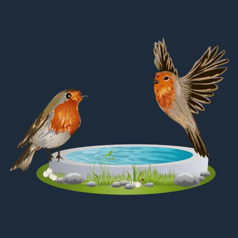 Bird potions with two fun robins
