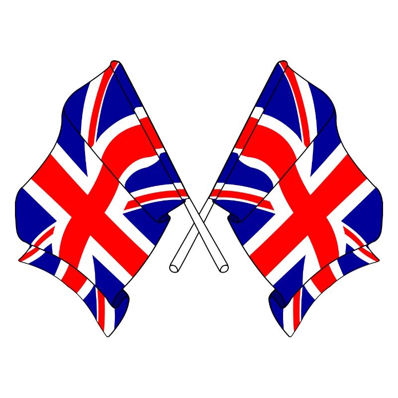 Two flags Great Britain