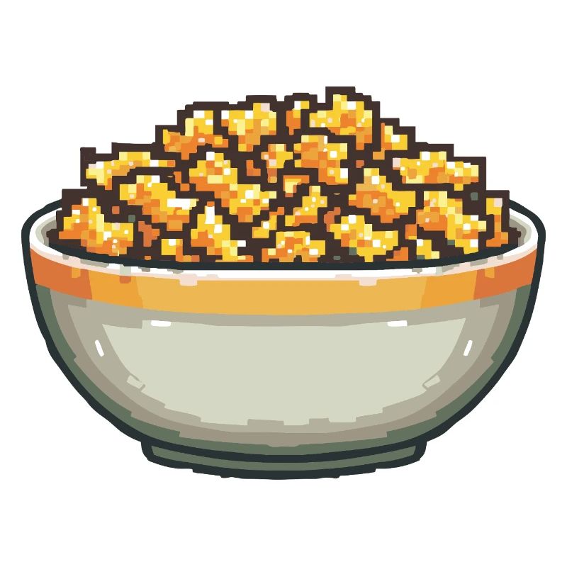 Bol de pop-corn Pixel Art