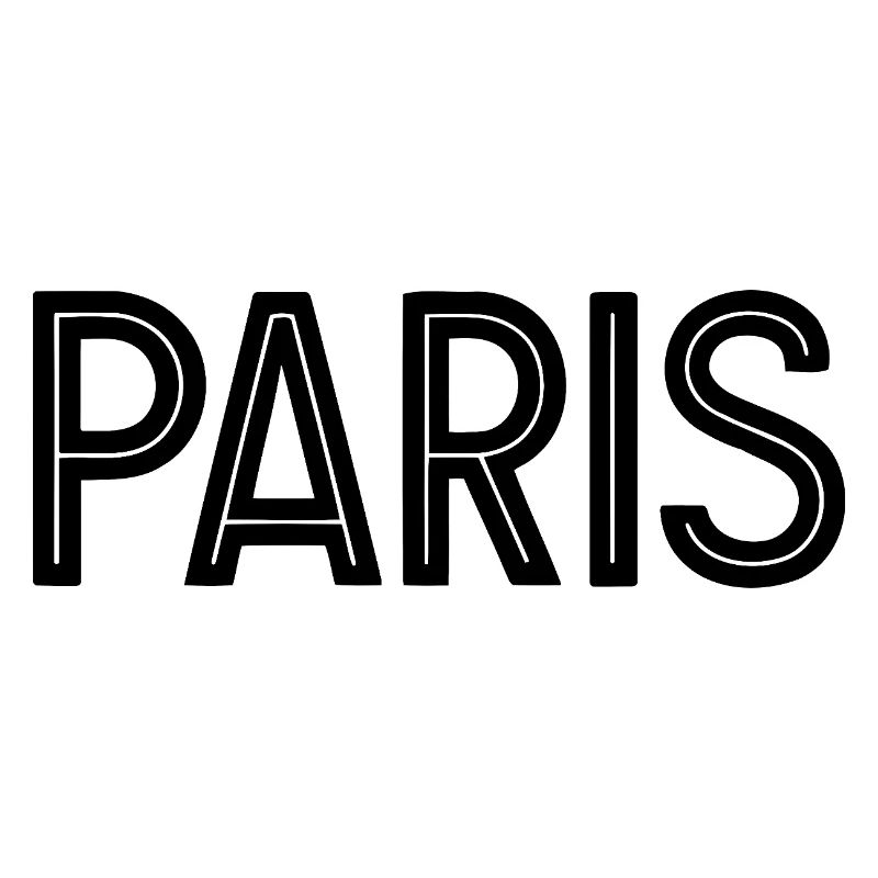 Paris Black Geometric Typography