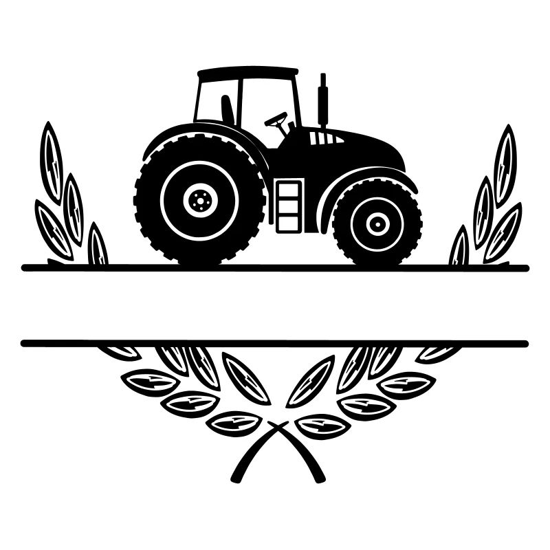 Stolz auf den Landwirt-Traktor
