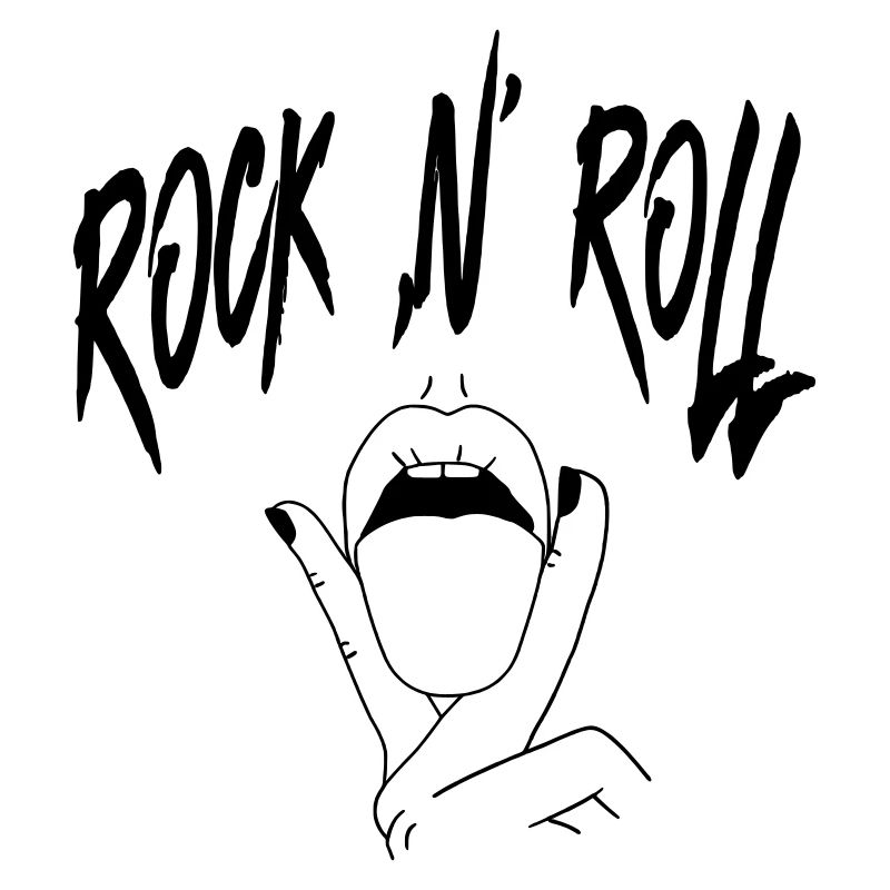 Conception typographique par gestes de la main Rock N Roll