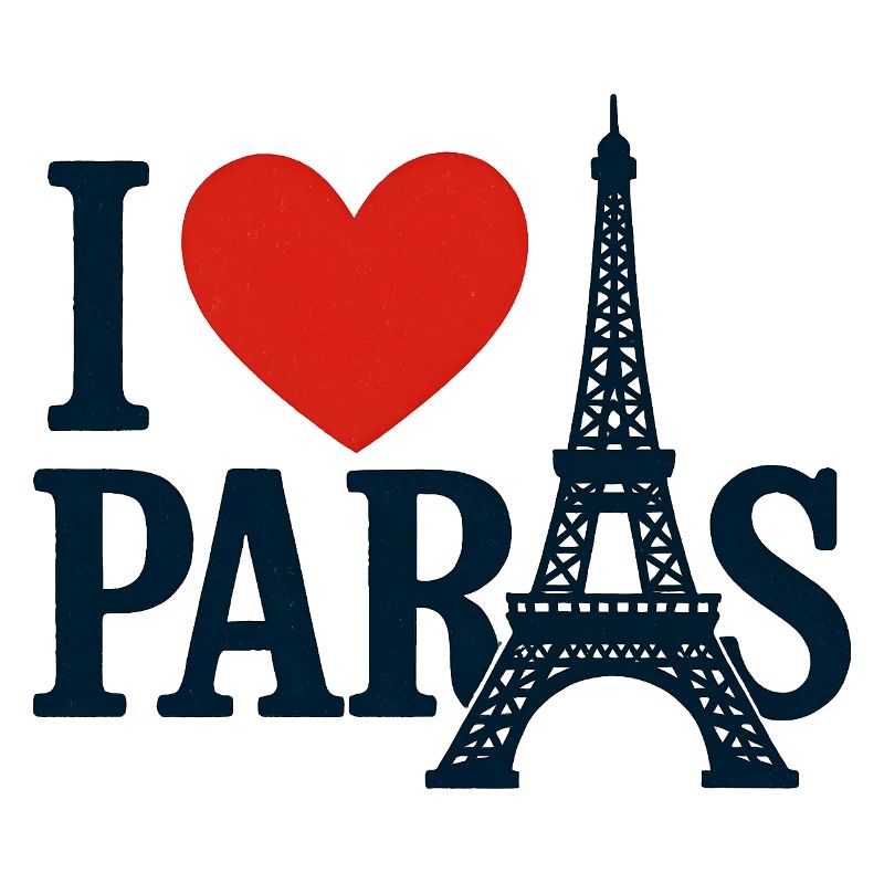 I Love Paris Eiffel Heart