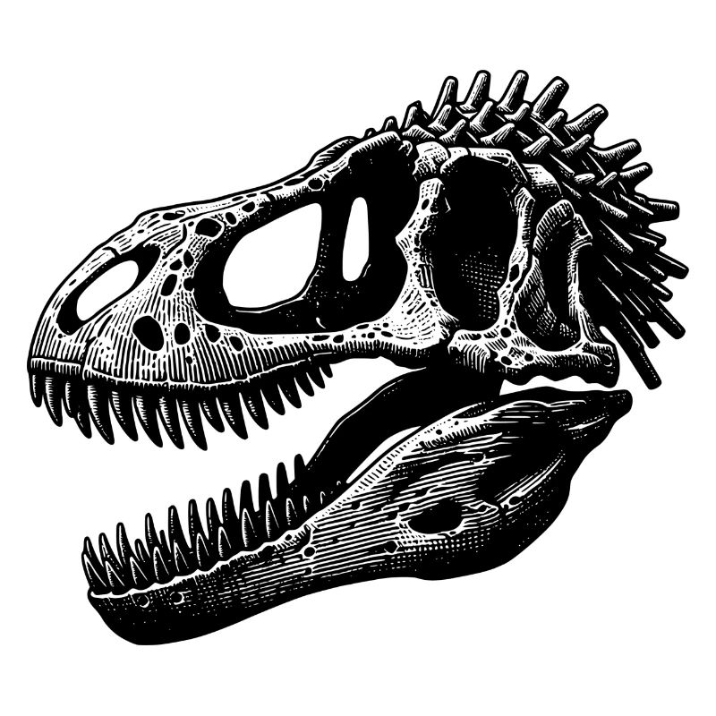 Blick der Urzeit: Dino-Kopf