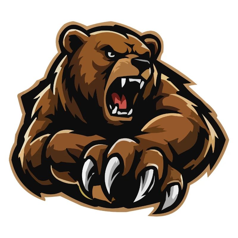 Angry Bear Claw Illustration