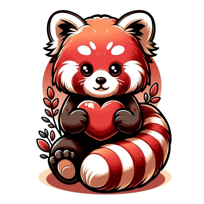 Red Panda Lovers – Süßer Roter Panda Mit Herz