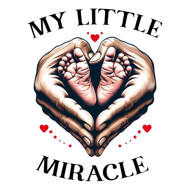 Empreintes de bébé coeur mains petit Miracle