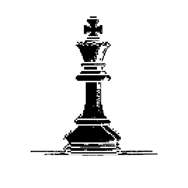 Chess piece pixel graphic