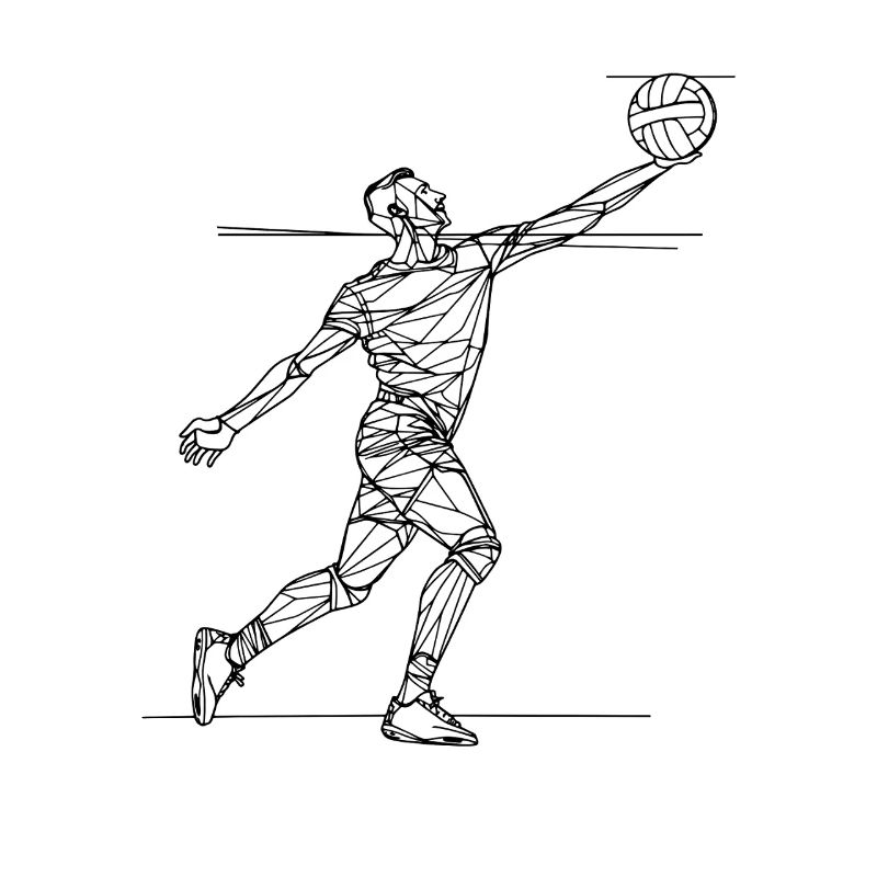 Volleyball Player Drawing