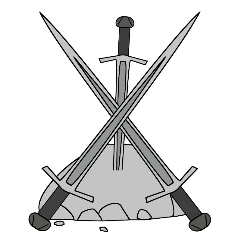 Mittelalter Helden Schwert Stein Märchen