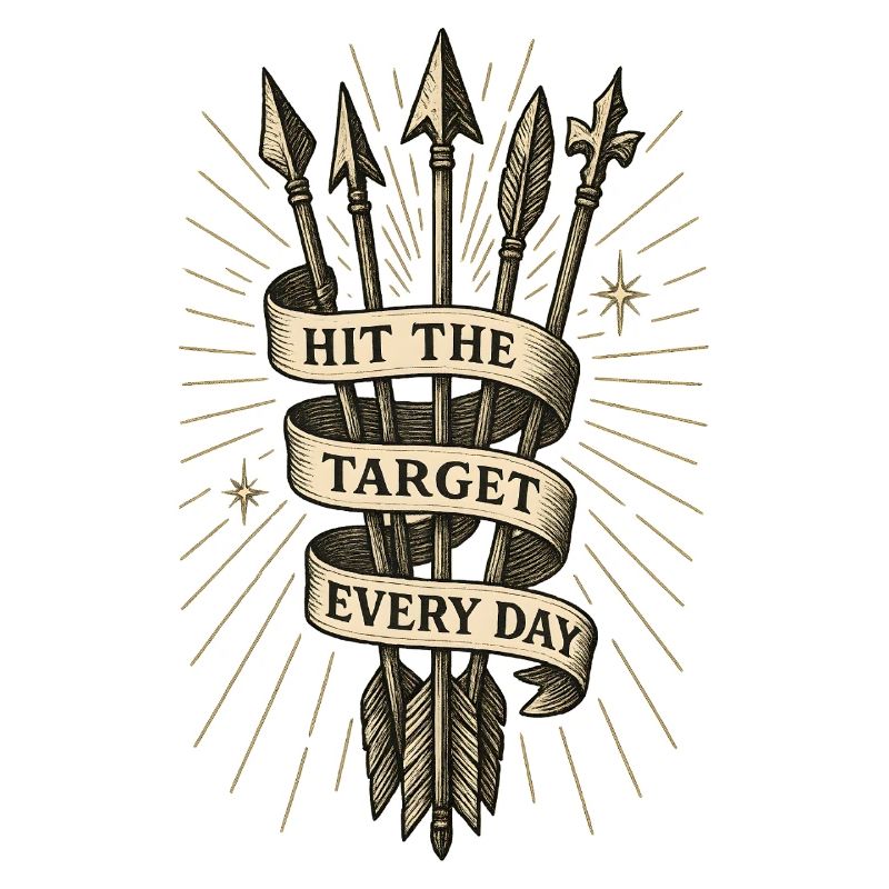 Hit The Target Every Day Archery Arrow