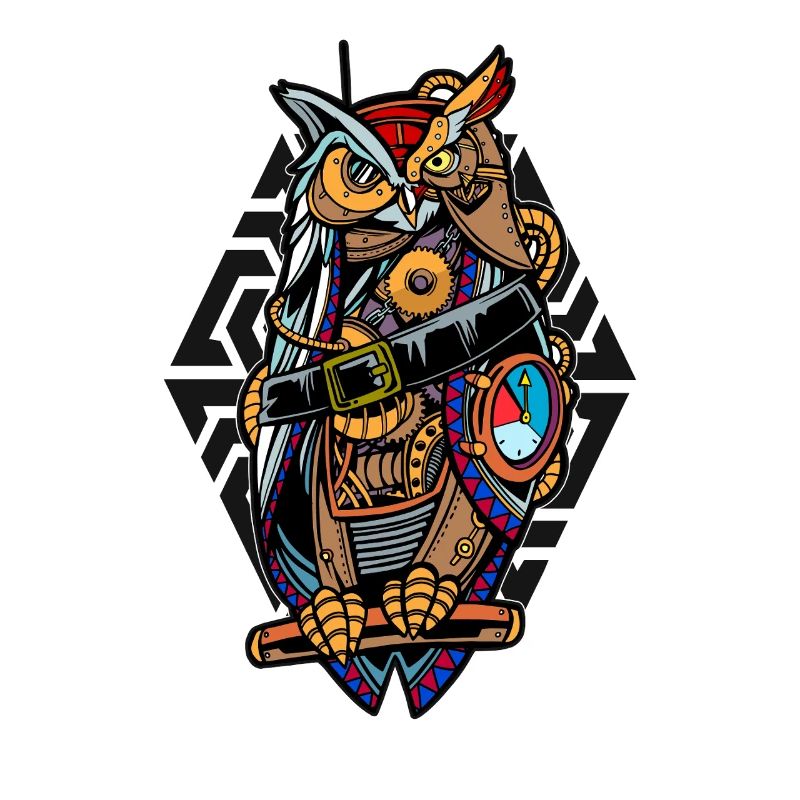 Steampunk Owl with Gears Mystical Mechanical