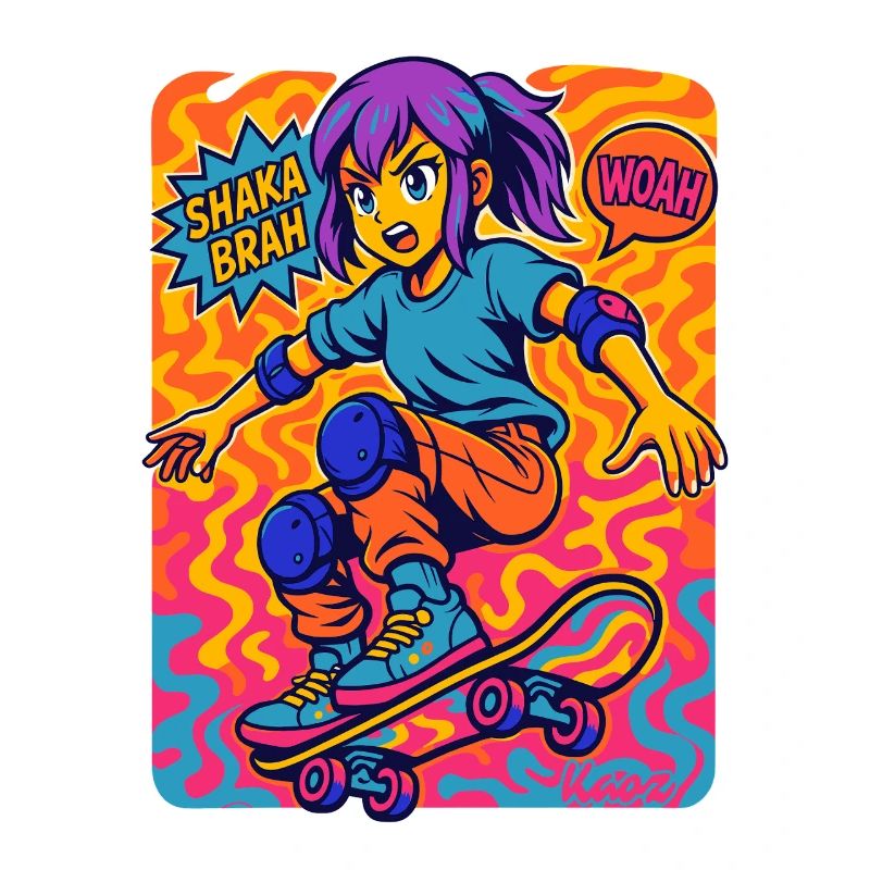 Shaka Brah Skater Pop Art