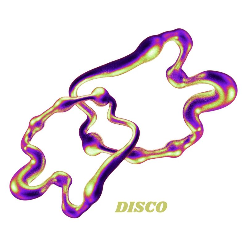 Retro Disco Blob – Neon Abstract Liquid Art