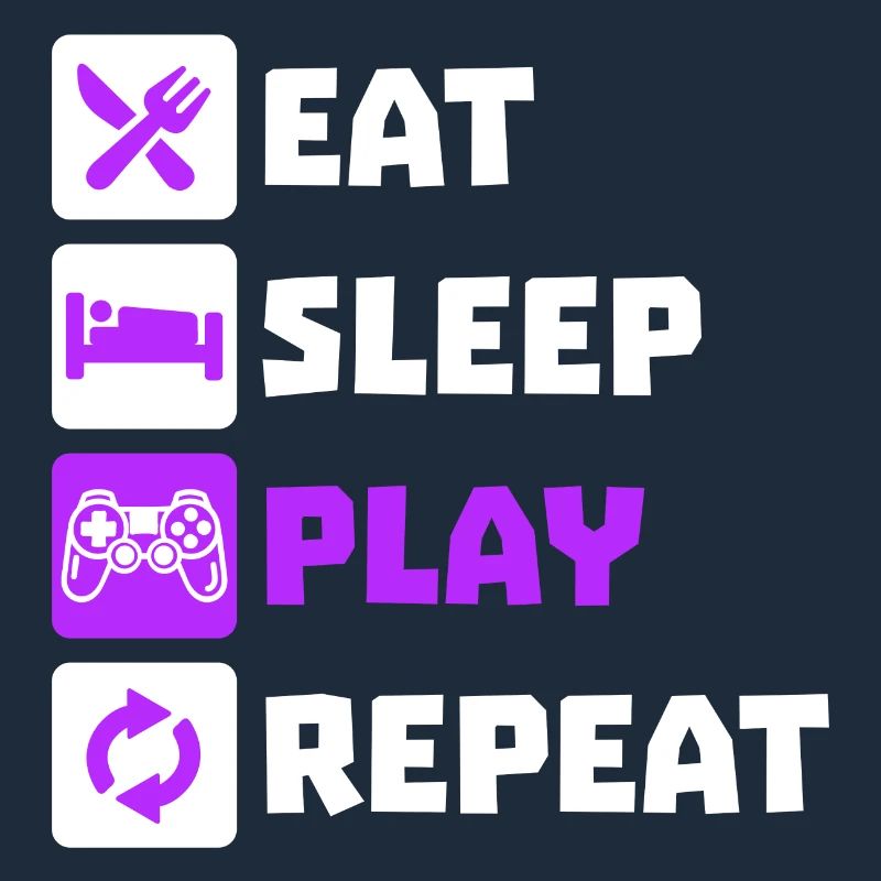 Eating Sleeping Repeat Gamer Controller Zocker