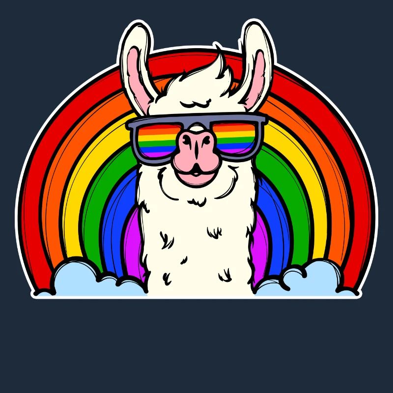 Bisexual Relationship Cool Lama Lgbt Rainbow
