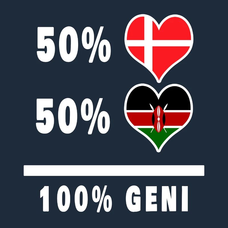 Kenya et Danemark 100% drapeau de génie