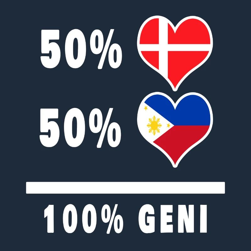 Philippines et Danemark 100% drapeau de génie
