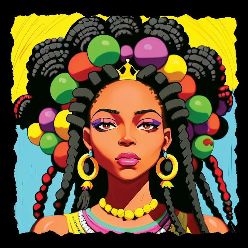 Femme noire avec des dreadlocks