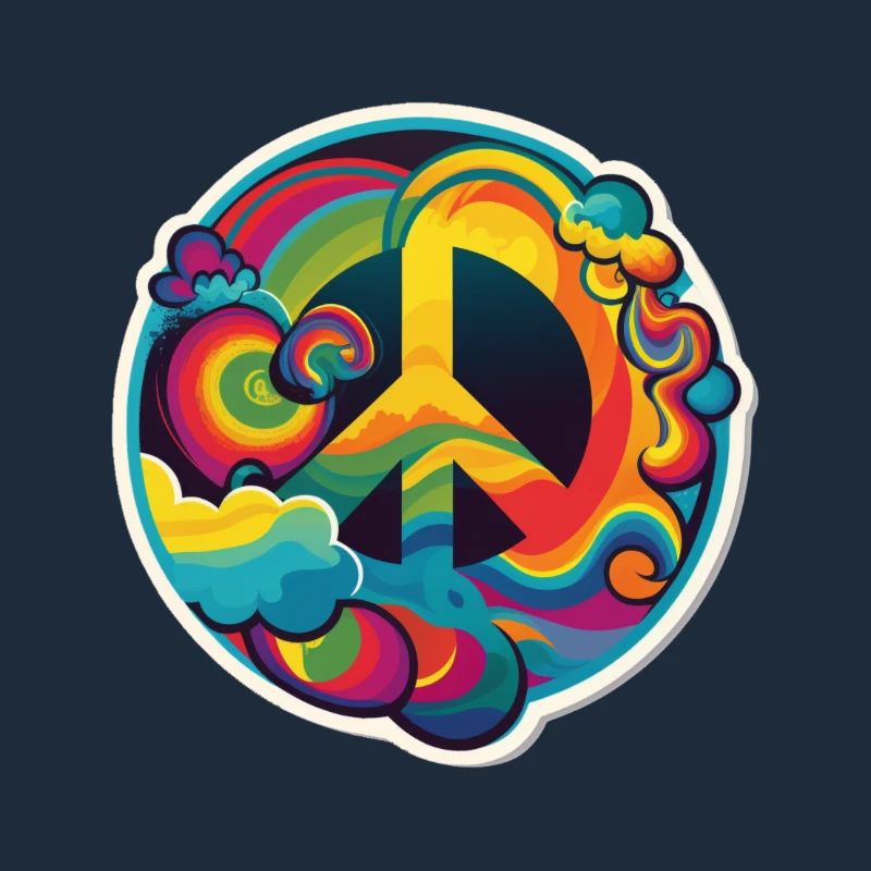 Psychedelisches Peace Zeichen