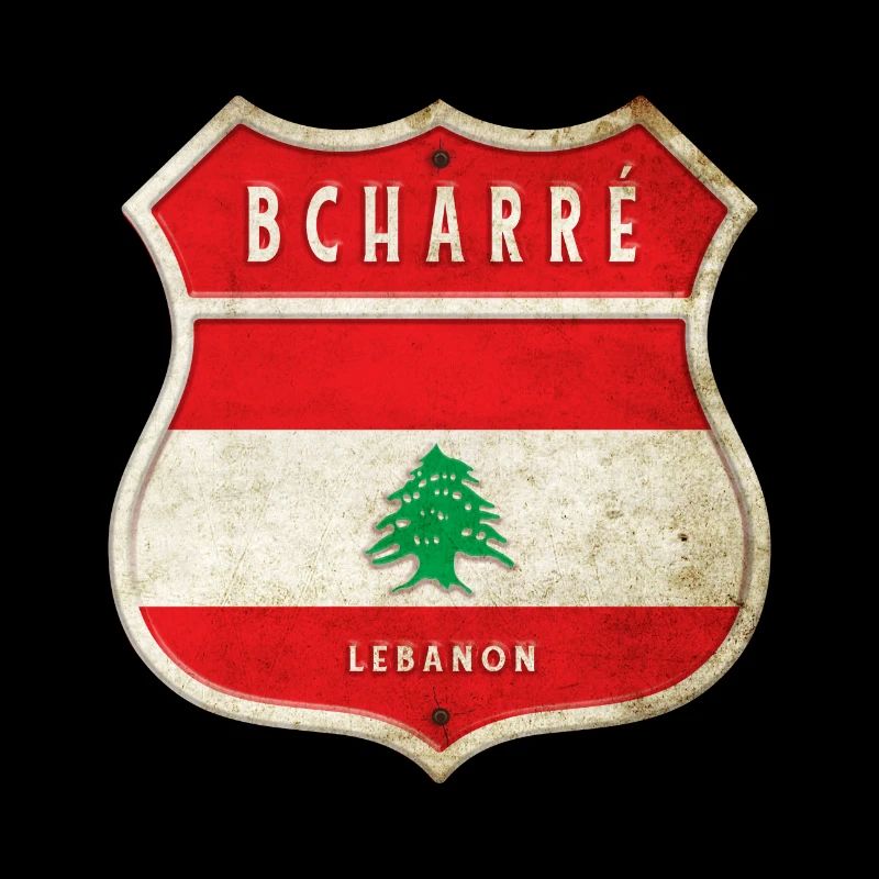 Bischarri Libanon Wappen Flaggen Design